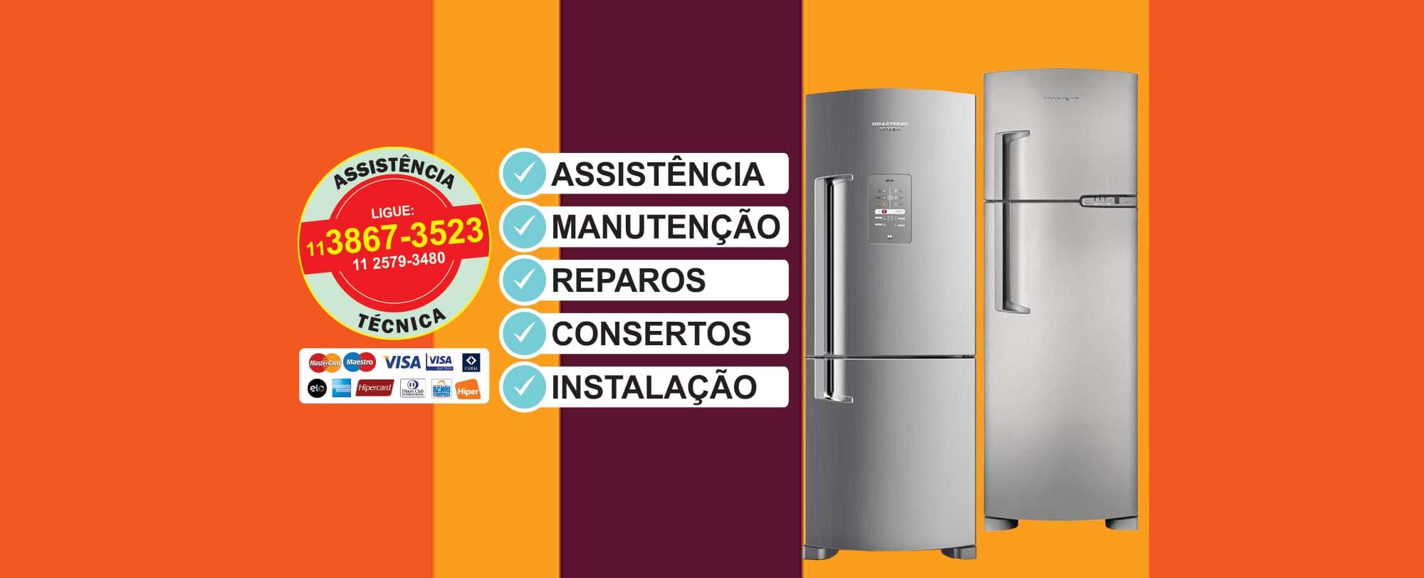 assistencia tecnica Geladeira Brastemp Clean Frost Free 378 litros Evox